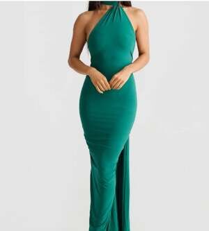 Melani The Label Constantina Emerald Halter Gown